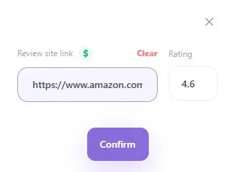 Review site link panel