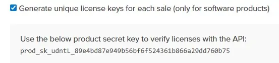 PayHip license key generation – DRM protection for software and digital downloads