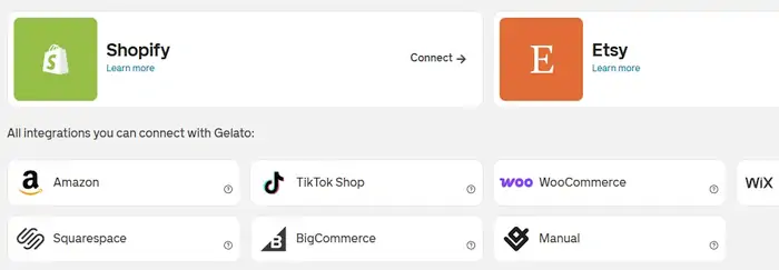 gelato Etsy store integration