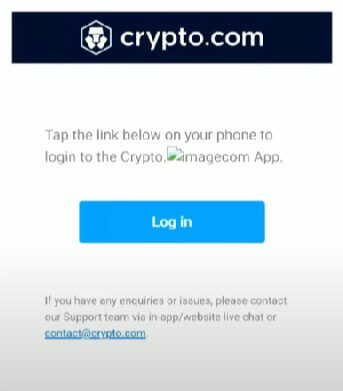 crypto app konektiranje preko email linka