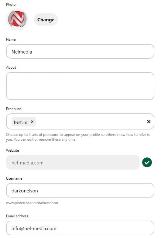 pinterest public profile