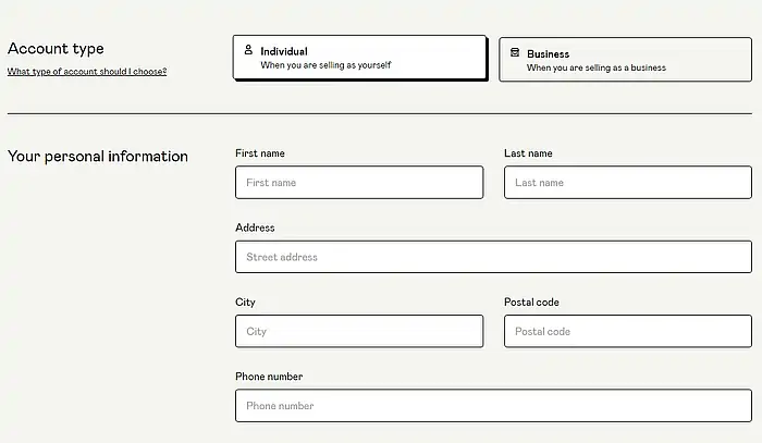 payout account type