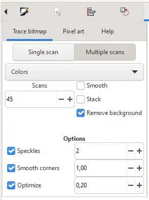 Inscape trace bitmap