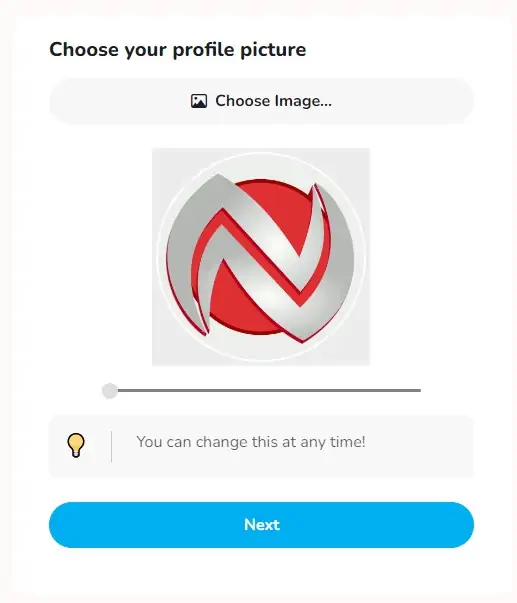 Ko-Fi odabir korisničkog profilne slike