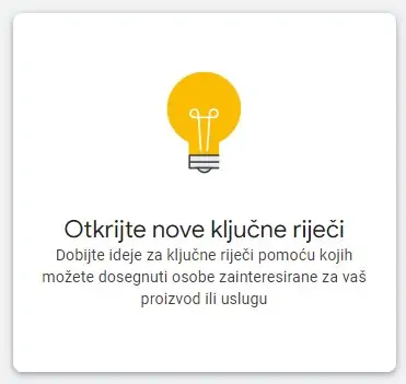 otkrijte nove ključne riječi