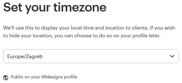 Postavljanje vremenske zone