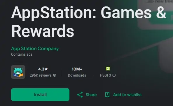 AppStation igre i nagrade-uvodni ekran