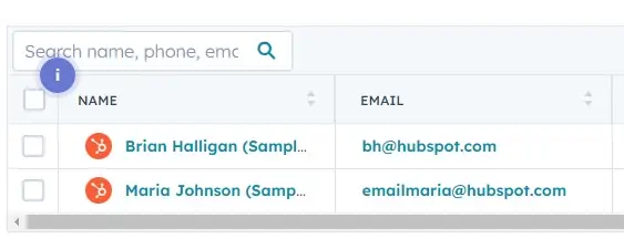 Hubspot lista kontakata
