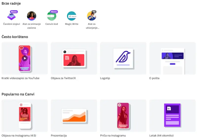 Canva AI ekran