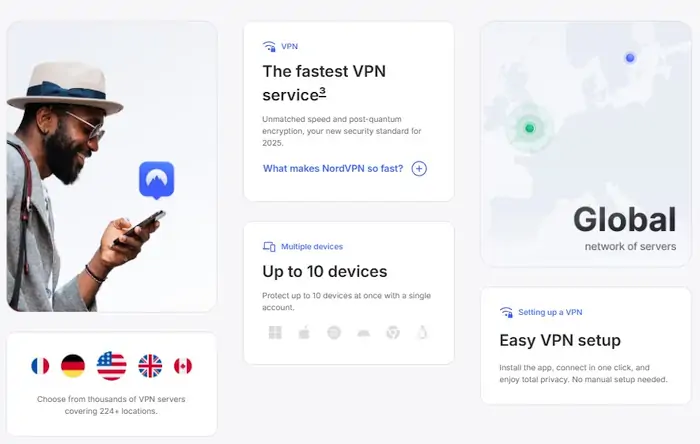 NordVPN servis-snimljeni ekran